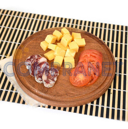 Compranet Wooden Plate for BBQ Algarrobo, 22 cm Diameter, 11593 0