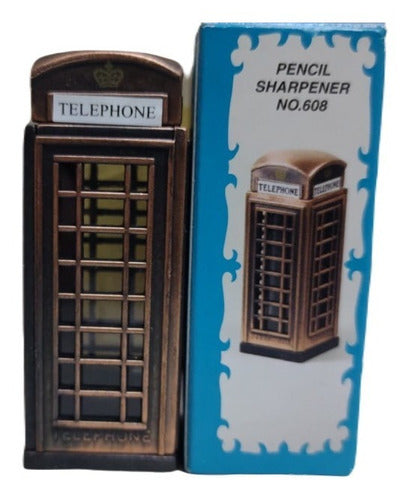 Die-Cast Cabina Telefonica Inglesa. Nro 608 Bronce Mas Sacapuntas 0