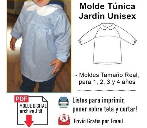 Moldes Para Imprimir - Túnica Jardín | 1-2-3-4 Años 1