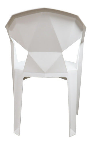 Genérica Silla Geometrica Muze Blanca - Plastico Origami Jardin 5