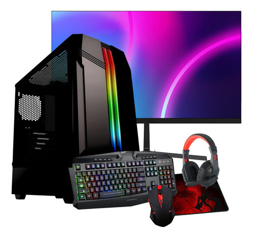 Pc Gamer Completa Nueva Amd 3200g Vega 8 + Monitor + Combo 0