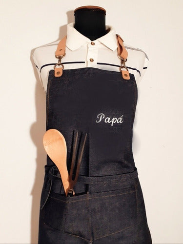 Patodalavidauniformes Gastronomic Apron Jean/Leather Asador for Men and Women 3