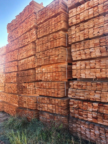 Bundle of 10 Raw Saligna Props 3x3x4 Meters Construction Wood 6