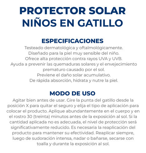 Dermaglos Protector Solar Niños Spray Con Gatillo Fp50 250ml 2