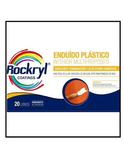 Enduido Plástico Rockryl Premium Interior 35 Kg / 20 Lts 0