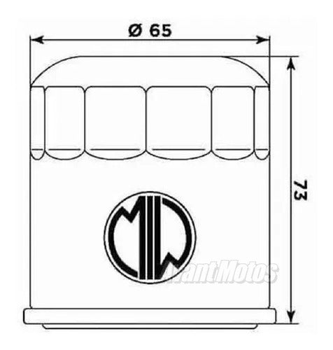 Filtro Aceite Meiwa Honda Cbr 600/900/1000 Avant Motos 1