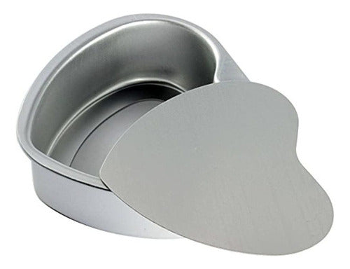 LepoHome 2 Pieces Aluminum Heart Shaped Baking Pan Set 1