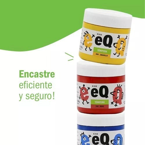 EQ Arte Tempera Escolar in 250-Gram Pots x 10 Units 2