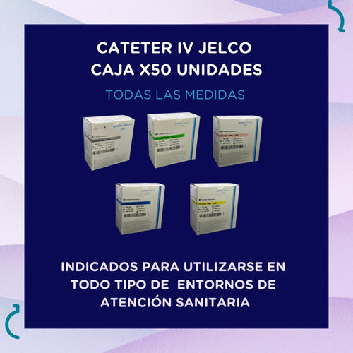 Cateter IV Abocath (Sizes 16, 18, 20, 22, 24) Jelco x 50 Units 4