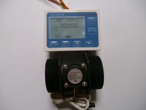 G 2 Inches Water Flow Sensor Meter + LCD Controller 1