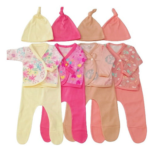 Pack of 4 Baby 3-Piece Sets for Newborns Baby Shower 0