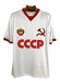 Vintage USSR CCCP White V-Neck T-Shirt 2