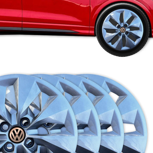 Set of 4 Wheel Caps for VW Gol Trend 2013-2016 Rim 14 0