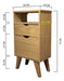 Sajo Nordic Scandinavian Desk with Drawers and Bedside Table 6