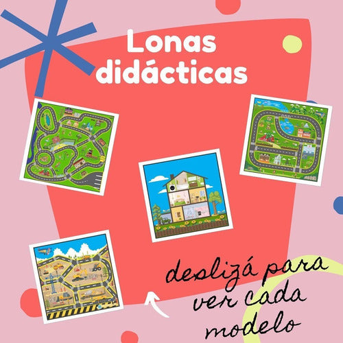 Lona Didáctica Pista De Autos Ciudad Juego Infantil 45x45cm. 4