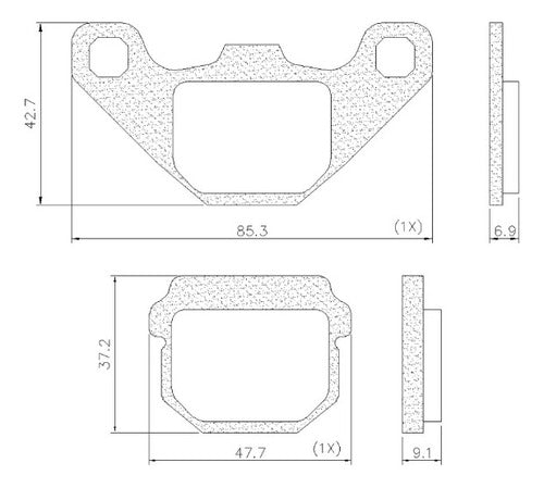 Frasle Pastilla De Freno Kawasaki Kmx 125 200 Kx 125 250 1