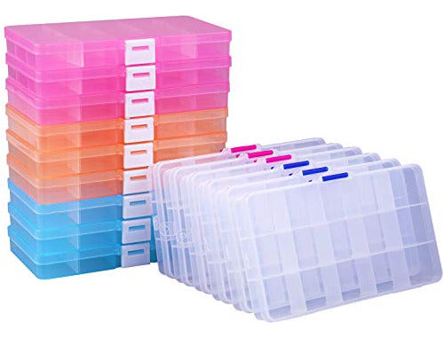 Lawei Plastic Jewelry Box, Pack of 15 - Storage Organizer Box 0