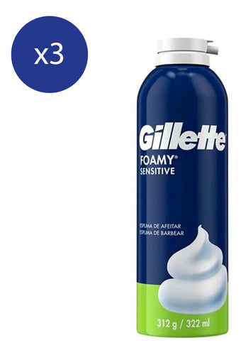 Gillette Foamy Sensitive Skin Shaving Foam 312 Gr 0