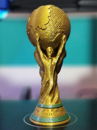 Copa Del Mundo 3d Tamaño Real 36.5cm Impresa Filamento Oro 1