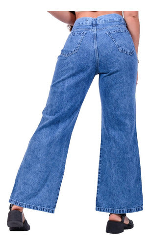 Women's Wide Leg Cargo Jeans High-Rise Wide Cut Pants 7