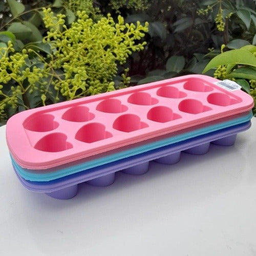 Melocoton Bazar Heart-Shaped Ice Cube Tray - Pastel Colors 4