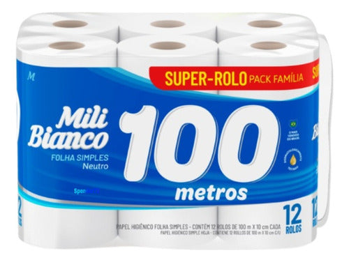 Mili Toilet Paper. Family Pack 12 Rolls / Neutral 0