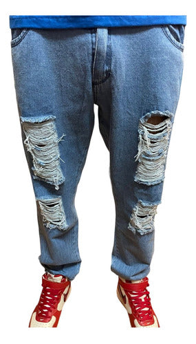 JF STORE Mom Ripped Jeans for Men 0