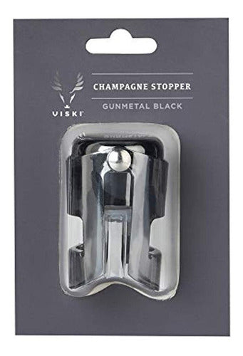 Tapones De Champán Viski Gunmetal, Negro 3