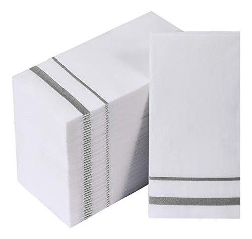 Focusline Silver Rimmed Napkins 0