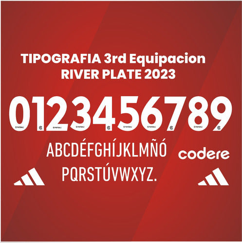 Tipografía 3rd Equipacion River Plate 2023 Y Vector Editable 1