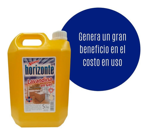 Horizonte Lavandina Gel Triple Acción X 5 L - Desengrasa-Desinfecta 5