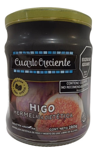 Cuarto Creciente Mermelada De Higos Stevia Sin Tacc 300gr X6 1