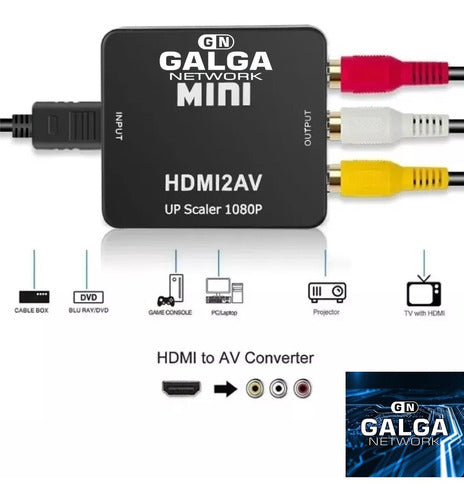 HDMI to AV Video Converter 1080p - HDMI to RCA Adapter Converter 4