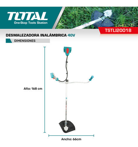 Total Desmalezadora Inalambrica 40V 330mm Industrial 5