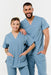 Suedy Medical Uniform V-Neck Set in Arciel Fabric 48