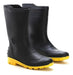 Bota Pvc P.forte S/forro Preta Sola Amarela 34/35 Grendene 0