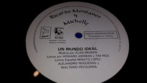 Ricardo Montaner Y Michelle Un Mundo Ideal Vinilo Maxi Promo 1