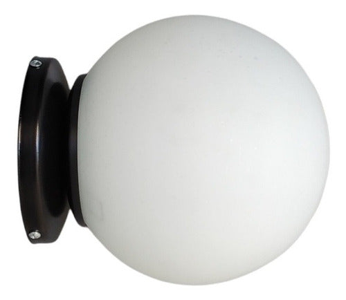 Nuvo Iluminación Aplique Pared O Techo Globo Vidrio Opal Satinado Ø15 Negro 0