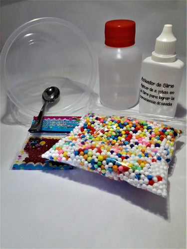 Mini Kit Souvenir Cumpleaños Crear Slime Color En Bolsita 0