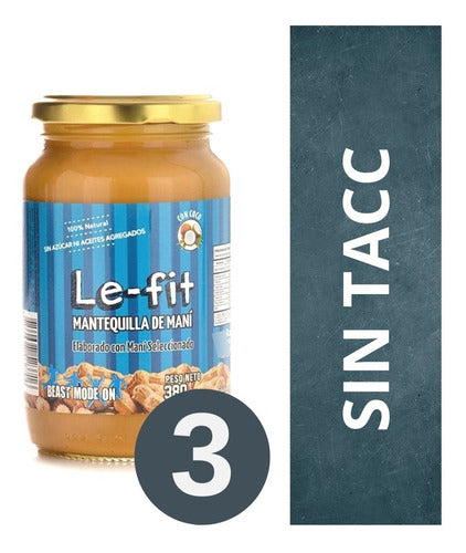 Le-Fit Coconut Flavored Peanut Butter 3 X 380 Gr 0