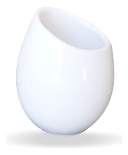 White Oval Ceramic Mate Souvenir X Unit 0