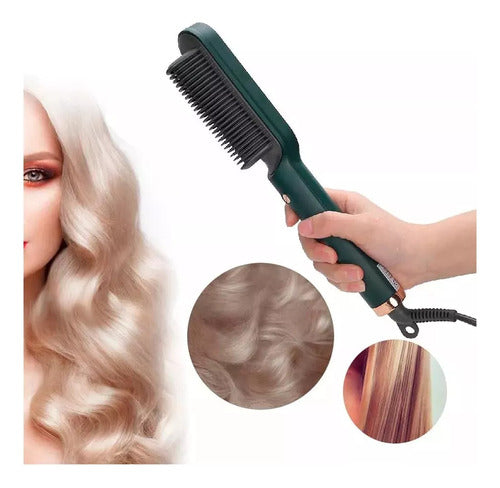 Straight Comb Hair Straightening Brush Temperature Control Smooth Waves 1