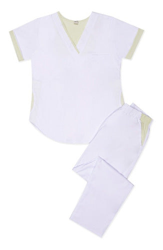 Oh! Wear Ambo Oh! Wear Uniforme Médico - Lola Poly Blanco Con Lima 0