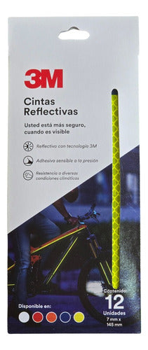 Tiras / Cinta Reflectiva 12 Unidades 7mm X 145mm De 3m 2