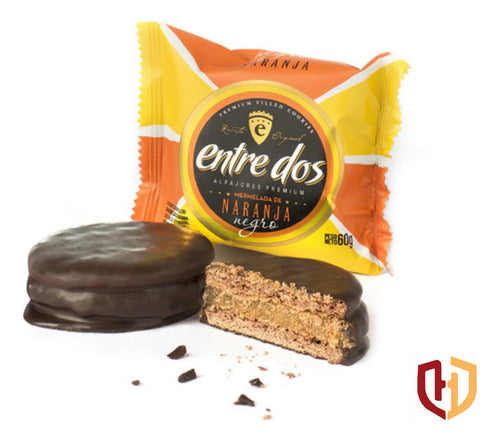 Entre Dos Premium Alfajor - Box of 12 Choco Orange 0