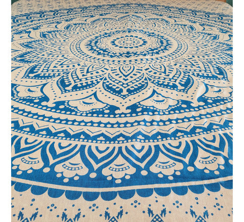 Hindu Mandala 2.5-Seat Bedspread Cover Cotton Handmade India 3 2