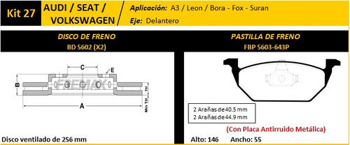 Fremax Kit De Freno Discos Pastillas Volkswagen Golf VII 15/18 1