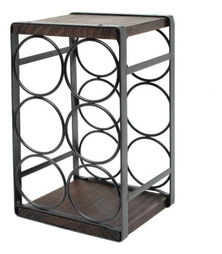 Soduku Rustic Wood Countertop Wine Rack 6 Bottles No Assembly Needed 1