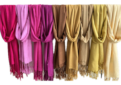 Kimika Pashmina Scarf with Fringes 0