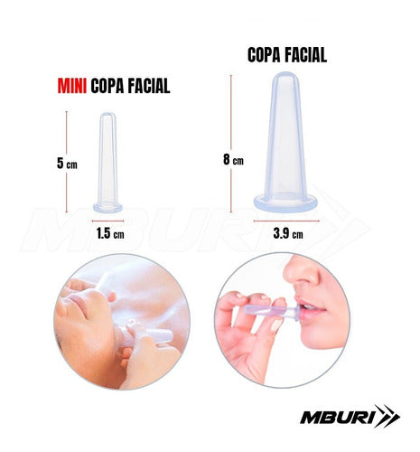 Mburi Ventosas Faciales Antiage + XL Corporal Tratamiento Celulitis 7